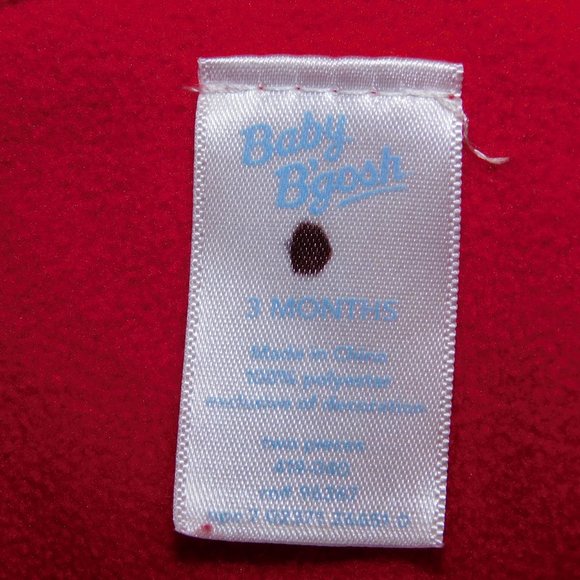 Baby Oshkosh B'gosh 3 months Red Fleece Christmas Santa Claus Overalls - Picture 6 of 7